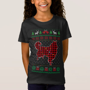 Rough Collie Red Plaid Buffalo Grappig Lelijk Kers T-shirt