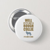 Rough Collie Ronde Button 5,7 Cm (Voorkant /achterkant)