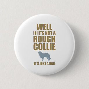 Rough Collie Ronde Button 5,7 Cm