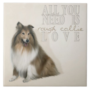 Rough Collie tile Tegeltje