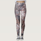Rough Geology Pinkish Rock Texture Photo Leggings (Voorkant)