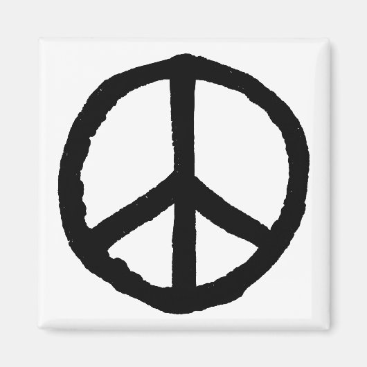 Rough Peace Symbol Magneet (Voorkant)