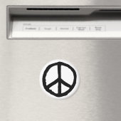 Rough Peace Symbol Magneet (Insitu (Vaatwasser))