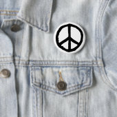 Rough Peace Symbol Ronde Button 5,7 Cm (In situ)