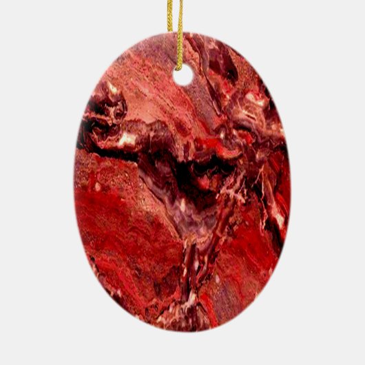 Rough Red Rocks Mars Keramisch Ornament (Achterkant)