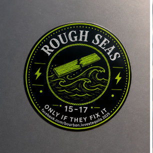 Rough Seas BLT Ratings Margarita Niveau Ronde Sticker