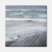 Rough Seascape with ice, ijsland Magneet (Voorkant)