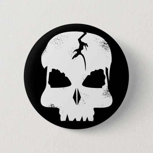 Rough Skull Captain Jack's Pin Ronde Button 5,7 Cm (Voorkant)