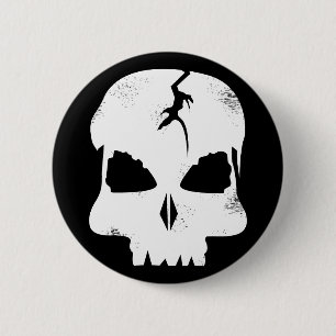 Rough Skull Captain Jack's Pin Ronde Button 5,7 Cm