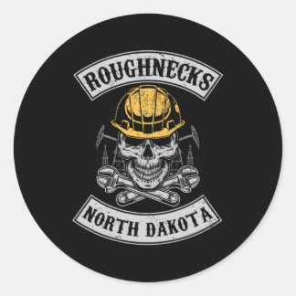 Roughnecks North Dakota Olieveld Roughneck Oil Rig Ronde Sticker