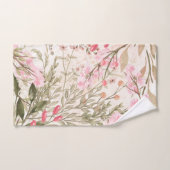 Rougissent l'aquarelle de corail rose de vert (Serviette à main)