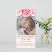 Rougissent le baby shower rose de Merci de fleurs (Debout devant)