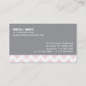 Rougissent le carte de visite rose de Chevron (Dos)