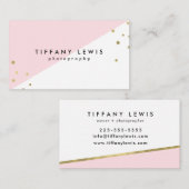 Rougissent le rose et les cartes de visite d'or (Devant / Derrière)