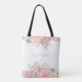 Rougissent le sac fourre-tout floral rose à dame (Dos)
