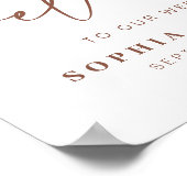 Rouille | Affiche de bienvenue Mariage manuscrite  (Coin)