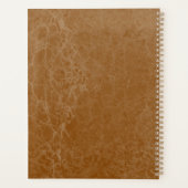 Rouille Brûlé Orange Moderne Marbre Monogramme (Dos)