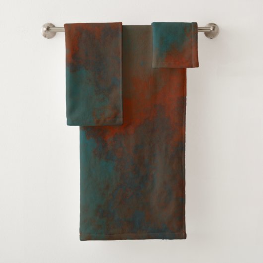 Rouille et marbre Turquoise abstrait (En situation)