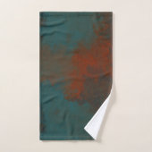 Rouille et marbre Turquoise abstrait (Serviette à main)