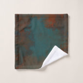 Rouille et marbre Turquoise abstrait (Gant de toilette)