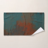 Rouille et marbre Turquoise abstrait (Serviette à main)