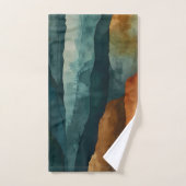 Rouille et Turquoise (Serviette à main)