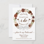 Rouille Orange Florale Servez-Vous De Ma Carte D'É (Devant)