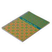 Rouille Tribale rayée, verte, Turquoise : Carnet S (Côté gauche)