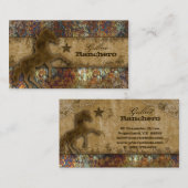 Rouille vintage occidentale de damassé de carte de (Devant / Derrière)