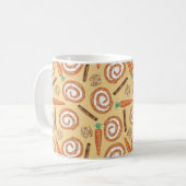 Roulade de gâteau de carottes - Mug de café jaune (Devant gauche)