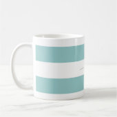 Roule sur tasse à café rayé, aqua (Gauche)