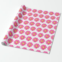 Rouleau de papier cadeau botanique Pivoine rose
