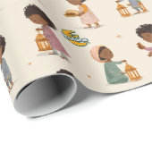Rouleau de papier cadeau Eid Mubarak – Célébration (Coin rond)