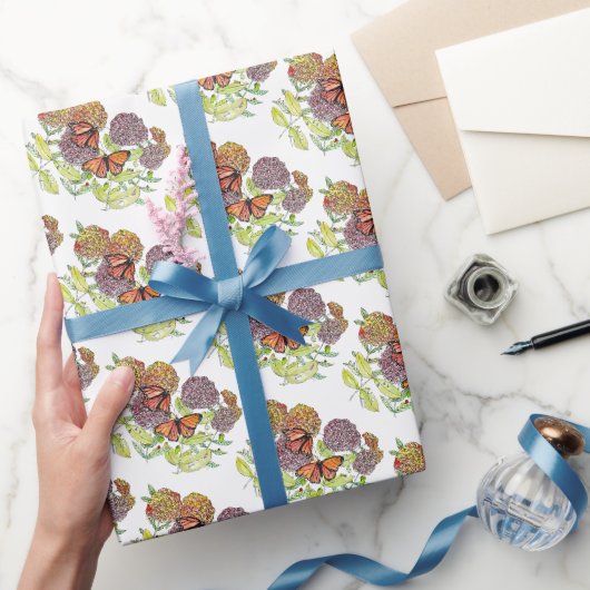 Rouleau de papier cadeau - Papillons monarques (Cadeaux)