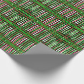 Rouleau de papier cadeau rouge, noir vert (Coin)