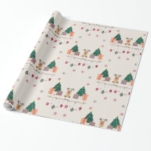 Rouleau de papier d'emballage cadeau de Noël dessi
