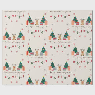 Rouleau de papier d'emballage cadeau de Noël dessi