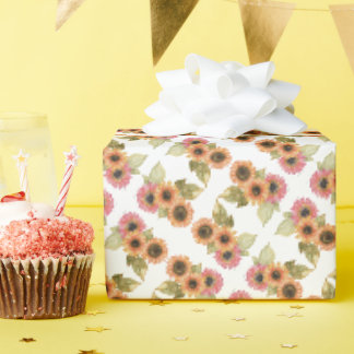 Rouleau de papier d'emballage cadeau - Tournesols