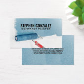 Rouleau de peinture | Mur bleu peint (Bureau)