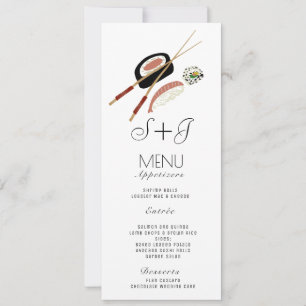 Rouleau de sushi aquarelle Japon Asiatique- Menu