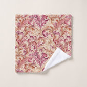 Rouleau Disty Rose et feuille taupe (Gant de toilette)