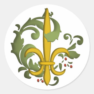 Rouleau Fleur de lis Stickers de Noël