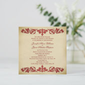 Rouleau vintage de feuille de faire-part de (Debout devant)