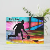 Roulement dans un invitation au néon d'allée (Debout devant)