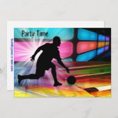 Roulement dans un invitation au néon d'allée (Devant / Derrière)