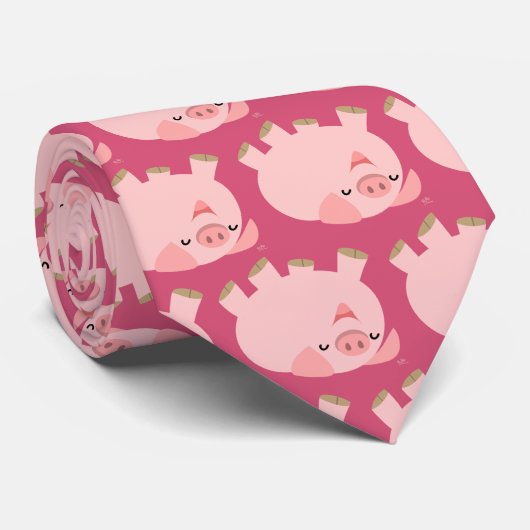 Roulement mignon sur la Cravate de cochon de dessi (Roulé)