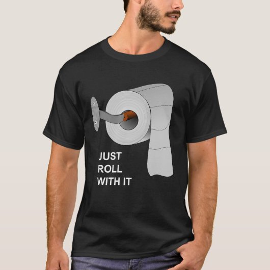 Rouler Avec, Toilettes Papier Pénus T-Shirt (Devant)
