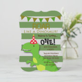 Rouler comme un dinosaure Invitation d'anniversair (Debout devant)