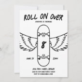 Rouler sur Skateboard Theme Party Invitation (Devant)