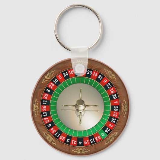 Roulette basisknoopbelangrijkste ketting sleutelhanger (Voorkant)